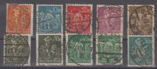 238 - Deutsches Reich Infla Nr. 238-245 mit 243 b + 244 b 