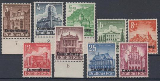 33 - Deutsche Besetzung 2. Weltkrieg Luxemburg Nr. 33-41 