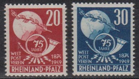 51 - Französische Zone Rheinland-Pfalz Nr. 51 + 52 