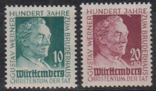 47 - Französische Zone Württemberg Nr. 47 + 48 