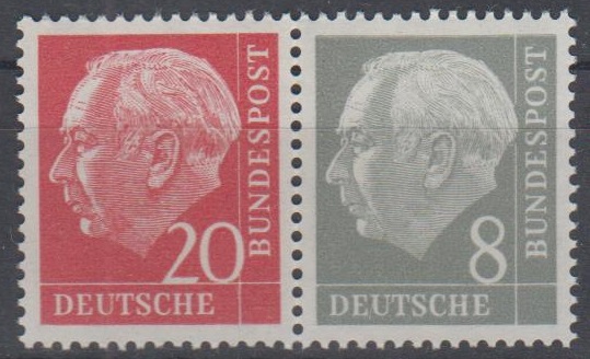 0185 - Bund Heuß-Zusammendruck W 23 YII 