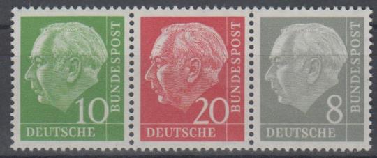 0185 - Bund Heuß-Zusammendruck W 22 YII 