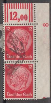 519 - Deutsches Reich Hindenburg Nr. 519 Plattennummer 8 