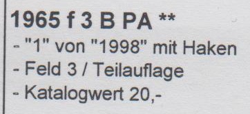 1965 - Bund Nr. 1965 f3 B PA 
