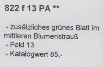 0822 - Bund Nr. 822 f13 PA 