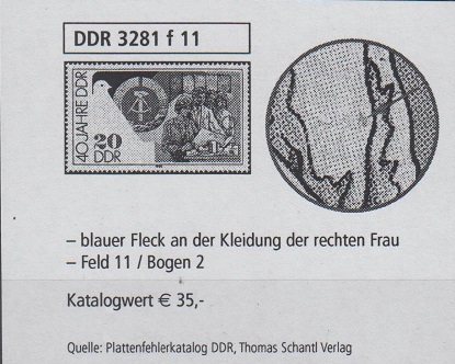 3281 - DDR Nr. 3281 f11 