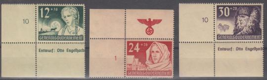 056 - Deutsches Reich Generalgouvernement Nr. 56-58 