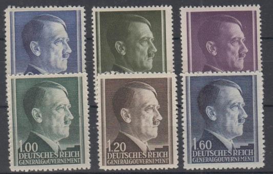 083 - Deutsches Reich Generalgouvernement Nr. 83 - 88 A 