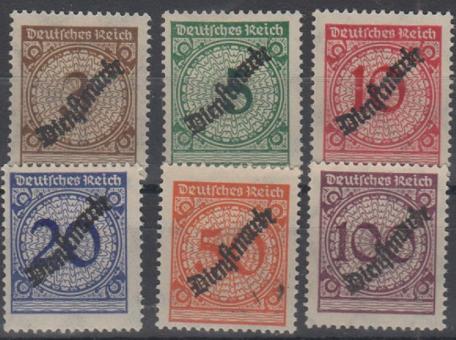 099 - Deutsches Reich Dienst Nr. 99 - 104 