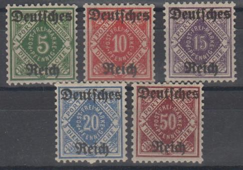 052 - Deutsches Reich Dienst Nr. 52-56 