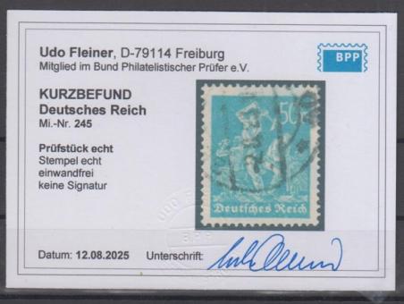 245 - Deutsches Reich Infla Nr. 245 