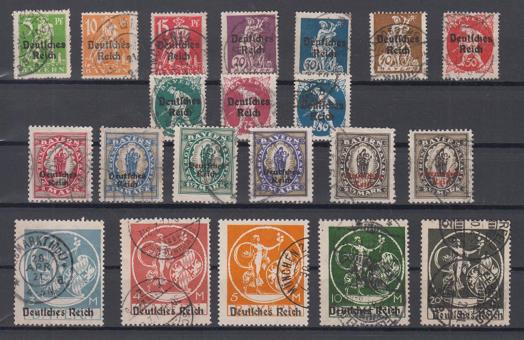 119 - Deutsches Reich Infla Nr. 119 - 138 + 133 II 