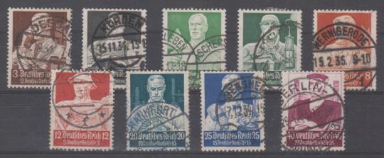 556 - Deutsches Reich Nothilfe Stände Nr. 556 - 564 