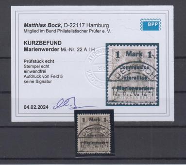 22 - Marienwerder Nr. 22 A I H 