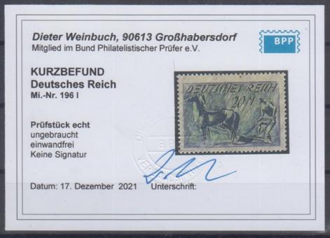 196 - Deutsches Reich Infla Nr. 196 I 