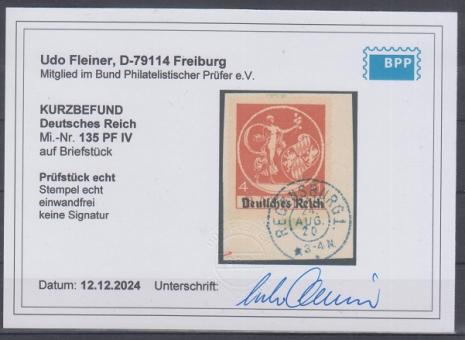 135 - Deutsches Reich Infla Nr. 135 IV 