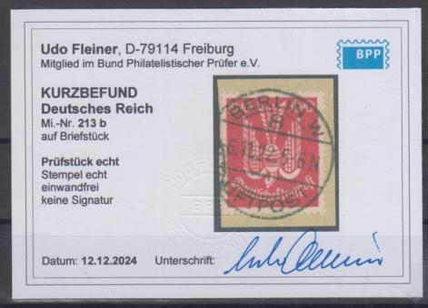 213 - Deutsches Reich Infla Nr. 213 b 