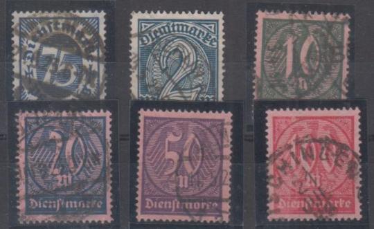 069 - Deutsches Reich Dienst Nr. 69 - 74 