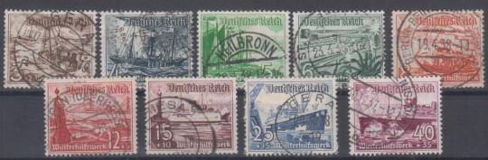651 - Deutsches Reich WHW Schiffe Nr. 651 - 659 