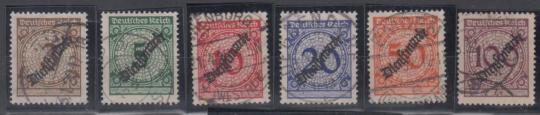 099 - Deutsches Reich Dienst Nr. 99 - 104 P HT 