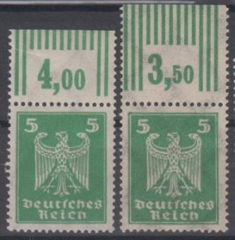 356 - Deutsches Reich Nr. 356 X W OR 2'9'2 + 3'7'3 