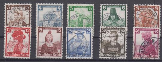 588 - Deutsches Reich Nothilfe Trachten Nr. 588- 597 