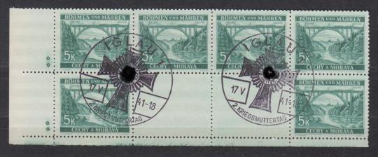 057 - Böhmen & Mähren Nr. 57 Leerfelder + Sternchen 