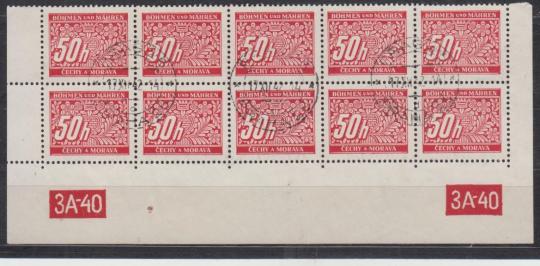 00005 - Böhmen & Mähren Porto Nr. 5 Pl-Nr. 3A-40 