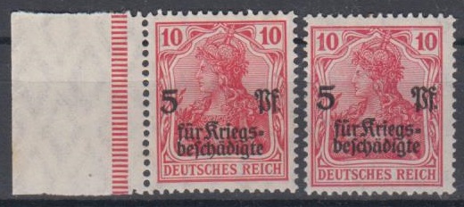 105 - Deutsches Reich Infla Nr. 105 a + c 