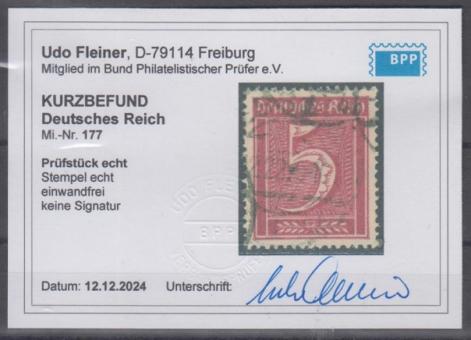 177 - Deutsches Reich Infla Nr. 177 