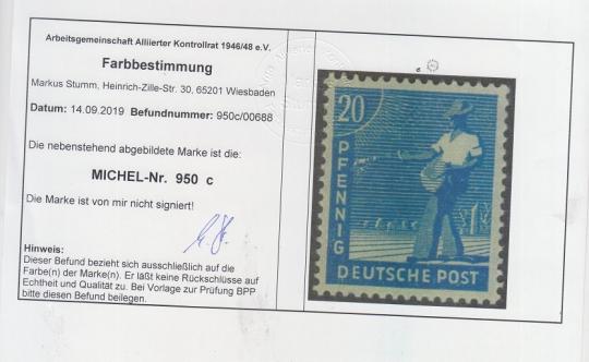 950 - Alliierte Besetzung Nr. 950 c 