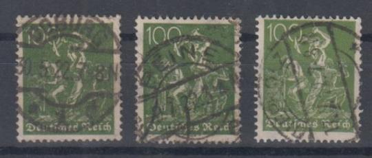 187 - Deutsches Reich Infla Nr. 187 a - c 