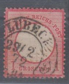 04 - Deutsches Reich Brustschilde Nr. 4 Hufeisenstempel Lübeck 