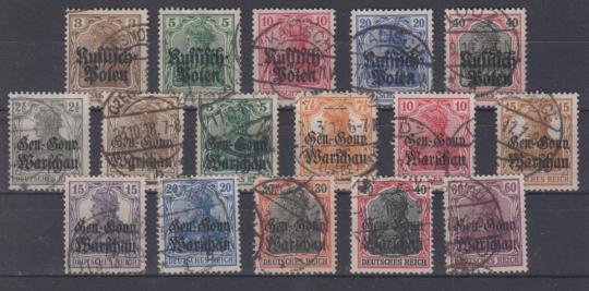 01 - Deutsches Post in Polen Nr. 1 - 16 