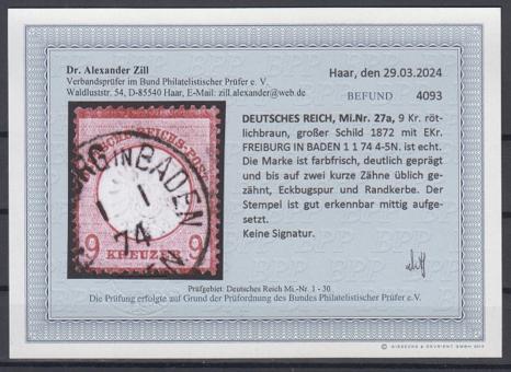 27 - Deutsches Reich Brustschilde Nr. 27 a 