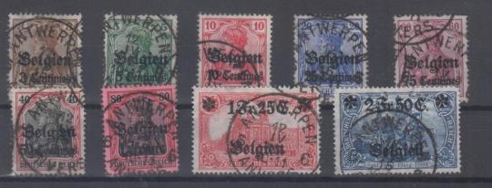 01 - Landespost in Belgien Nr. 1 - 9 