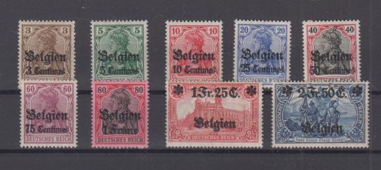 01 - Landespost in Belgien Nr. 1 - 9 