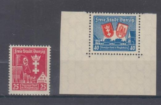 274 - Danzig Nr. 274 X + Nr. 275 X 