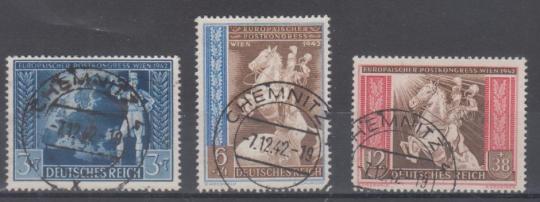 820 - Deutsches Reich Nr. 820 - 822 