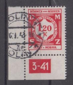 149 - Böhmen & Mähren Dienst Nr. 7 Pl.-Nr. 3-41 
