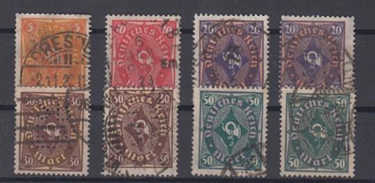 205 - Deutsches Reich Infla Nr. 205 - 209 