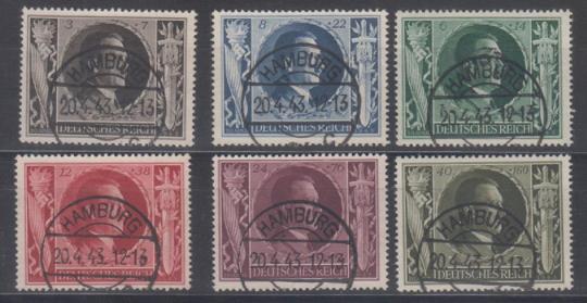 844 - Deutsches Reich Nr. 844 - 849 