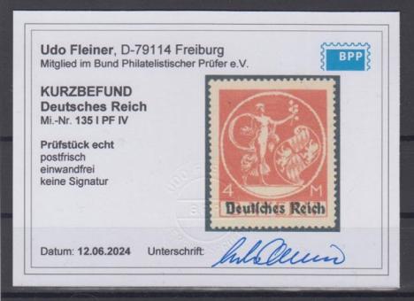 135 - Deutsches Reich Bayernabschied Nr. 135 IV 
