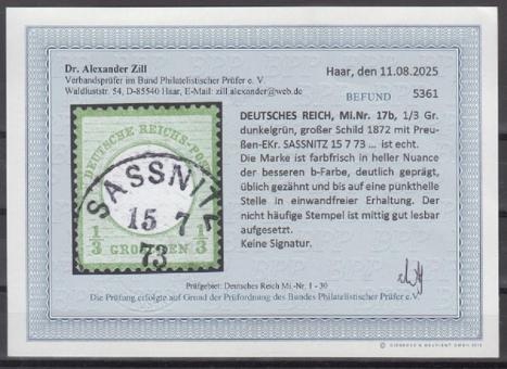 17 - Deutschs Reich Brustschilde Nr. 17 b 