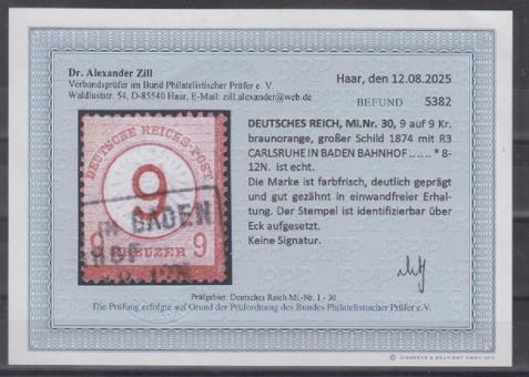 30 - Deutsches Reich Brustschilde Nr. 30 