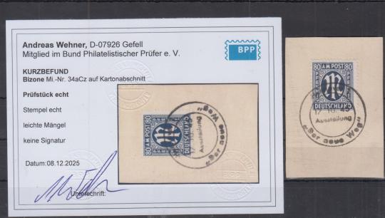 034 - Bizone AM-Post Nr. 34 aCz 