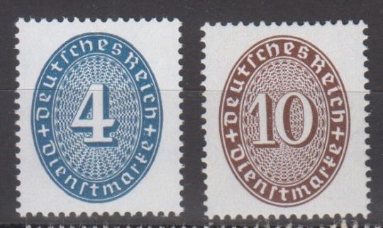 130 - Deutsches Reich Dienst Korbdeckel Nr. 130 + 131 
