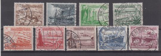651 - Deutsches Reich WHW Schiffe Nr. 651 - 659 