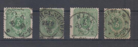 31 - Deutsches Reich Pfennige Nr. 31 a B, C, D + CE 
