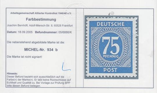 934 - Alliierte Besetzung Nr. 934 b 